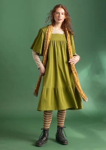 Cotton/modal jersey dress - moss green