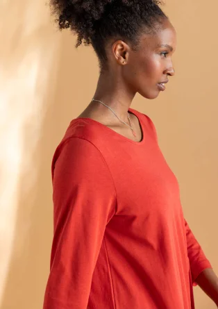 “Millie” organic cotton/modal jersey top - parrot red