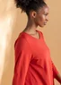 “Millie” jersey top in organic cotton/modal (parrot red S)