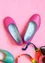 “Ester” nappa ballerina shoes (dark peony 37)