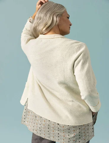 Knitted blazer crafted from felted organic wool - undyed