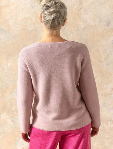 Sweater in recycled cotton - pink sand