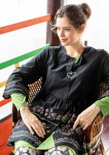 “Girlang” tunic in organic cotton - black