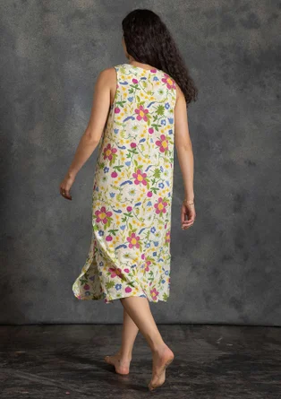 “Midsommarsol” jersey dress in organic cotton - elderflower