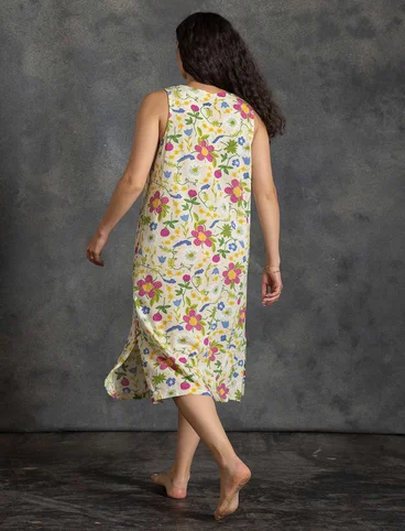 Tricot jurk "Midsommarsol" van biologisch katoen - vlierbloesem