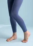 Solid-colour leggings made from recycled polyamide (mountain blue L)