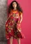 “Artichoke” woven organic cotton dress (dark hibiscus XL)