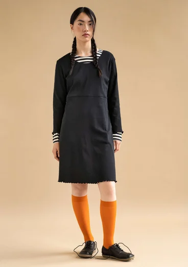 Organic cotton jersey dress - black