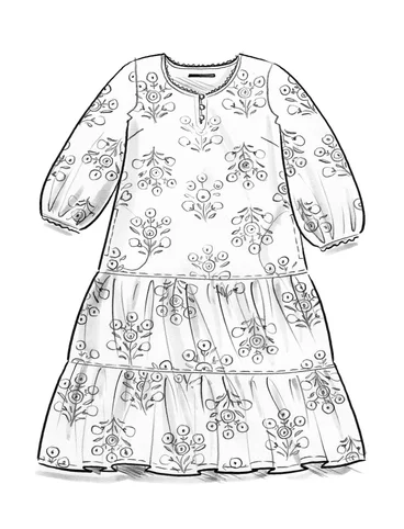 Kleid „Damask“ aus Bio-Baumwollgewebe - dunkelaschgrau
