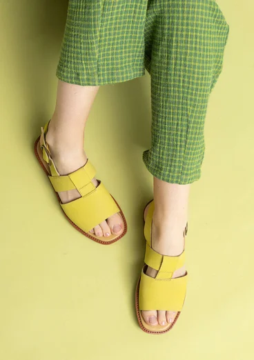 Nubuck sandals - lime green