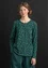 “Ylva” organic cotton/elastane jersey top (malachite/patterned S)