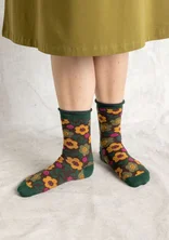 “Bodil” socks in organic cotton - mullberry