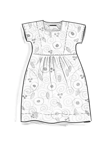 Vevd kjole «Cumulus» i bomull - vit