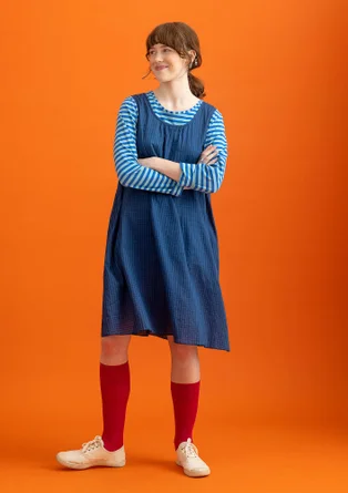 Robe en tissu de coton/modal/viscose - indigo