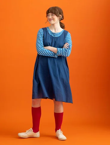 Kleid aus Baumwolle/Modal/Viskose-Gewebe - indigo