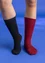 Solid-colour organic cotton knee-highs  (black L/XL)