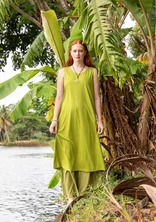 “Shikara” jersey dress in organic cotton/modal - asparagus