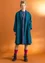 Wool-blend coat (dark petrol blue M)