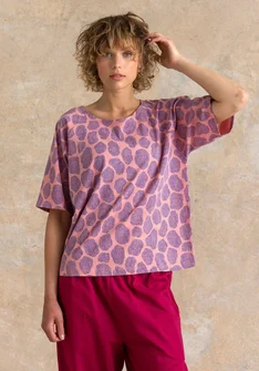 “Himla” organic cotton jersey top - cherry blossom/patterned