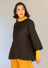 “Azores” linen blouse - black