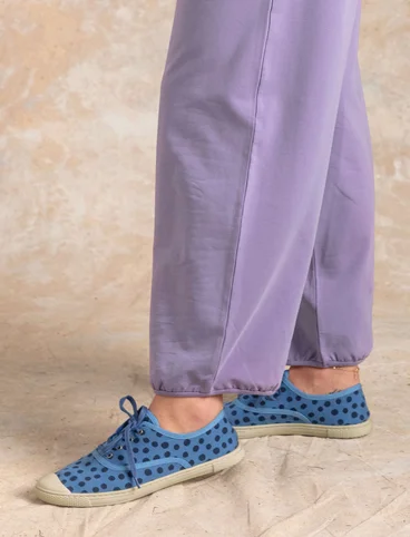Sneakers «Cordelia» i stoff - linblå/mønstret