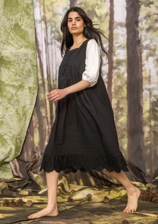 “Tuva” dress in organic cotton - black