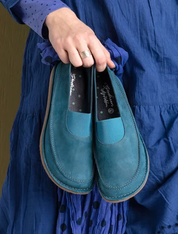 Nubuckleren schoenen "Isolde" met elastiek - indigofera