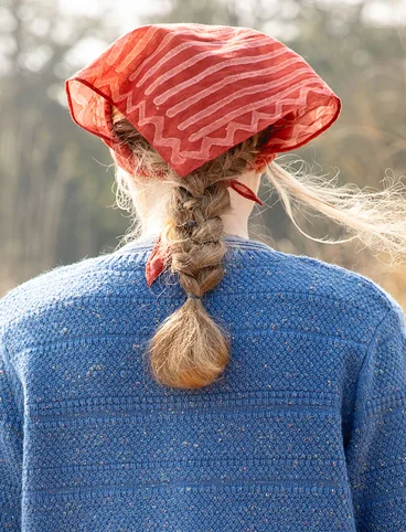 “Midgård” scarf in organic cotton - madder red