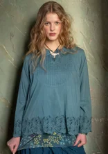 “Birta” blouse in organic cotton - verona green