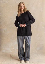 “Celia” favorite sweater in recycled cotton - black