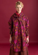 Woven “Hedda” raincoat in organic cotton - aubergine/mønstret
