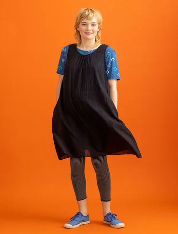Kleid aus Baumwolle/Modal/Viskose-Gewebe - schwarz