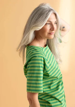 Jersey top in organic cotton - basil/pea green