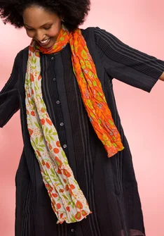 “Sally” organic cotton scarf - grapefruit