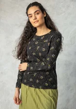 “Amandine” top in organic cotton/modal - black