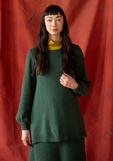 “Vinternatt” knit tunic in an alpaca blend - dark green