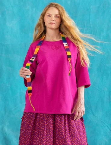 “Cozy” top in organic cotton/spandex  - cochineal