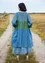 Kleid „Desert“ aus Öko-Baumwollgewebe (grünindigo S)