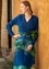 Tricot jurk van biologisch katoen/linnen (indigoblauw XL)