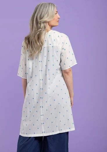 Robe en coton biologique tissé - blanc cassé