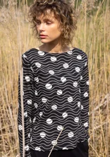 “Dina” top in organic cotton/modal - black