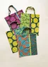 Organic cotton fabric tote bag M (multicoloured One Size)