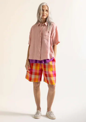 “Seraj” woven linen shorts - multicoloured