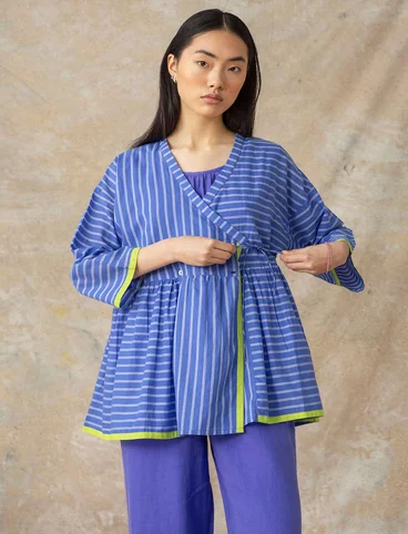 “Nord” woven organic cotton blouse - blue lotus