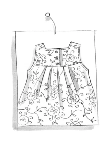Robe "Elisabeth" en coton biologique/lin tissé - Rose poudré clair