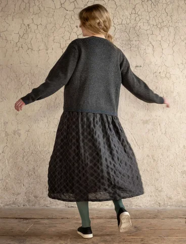 “Helga” woven skirt in organic cotton - dark ash grey