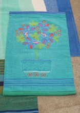 “Lemon tree” organic cotton mat - jade