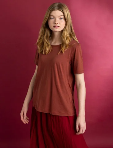 “Tyra” jersey top in organic cotton/modal - rust