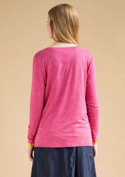 Long-sleeve jersey top hibiscus/patterned
