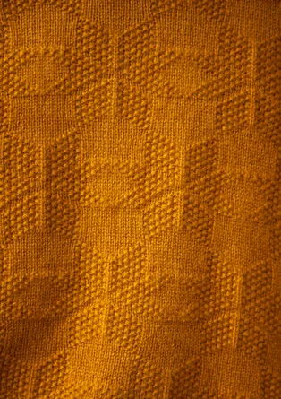 “Vega” lambswool sweater - mustard/melange